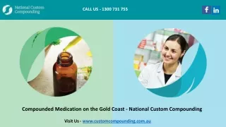 Compounded Medication on the Gold Coast - National Custom Compounding
