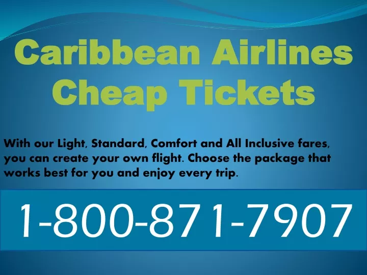 caribbean airlines cheap tickets