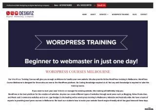 Wordpress courses Melbourne