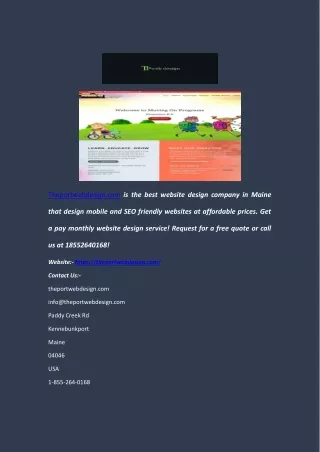 theportwebdesign com is the best website design