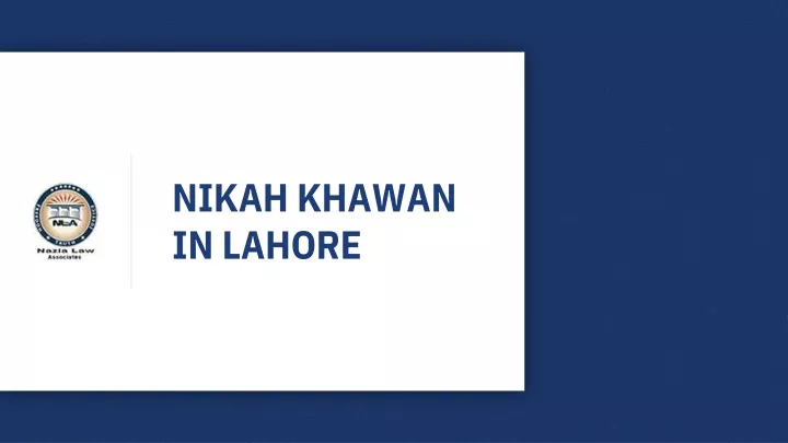 nikah khawan in lahore