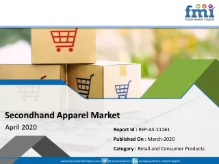Global Sales of Secondhand Apparel to Follow a Downward Trend Post 2020, with Continued Impact of COVID-19 Outbreak, Con