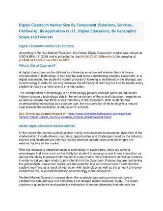 digital classroom market size by component