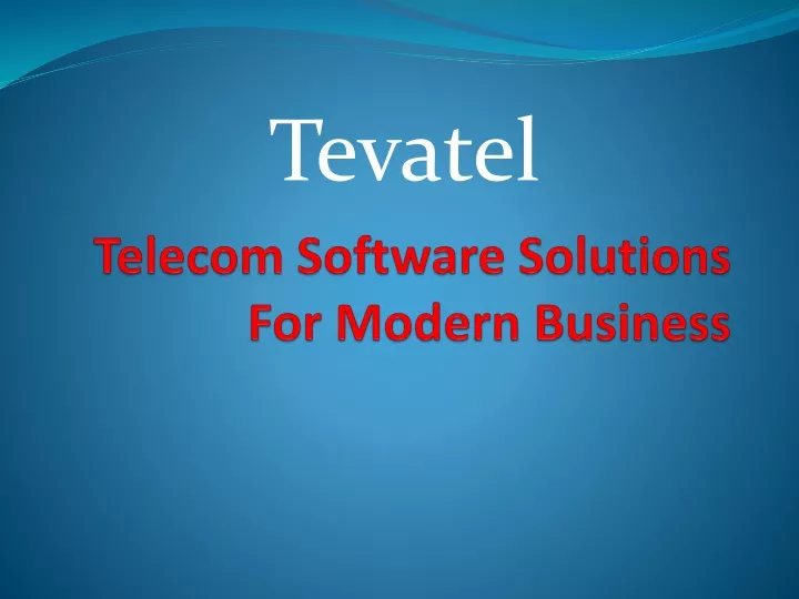 telecom software solutions for modern business