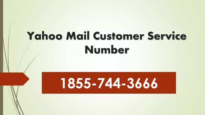 yahoo mail customer service number