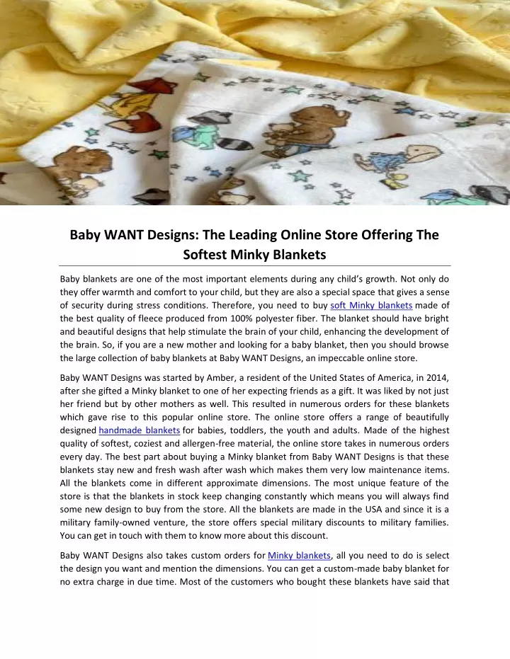 baby want designs the leading online store