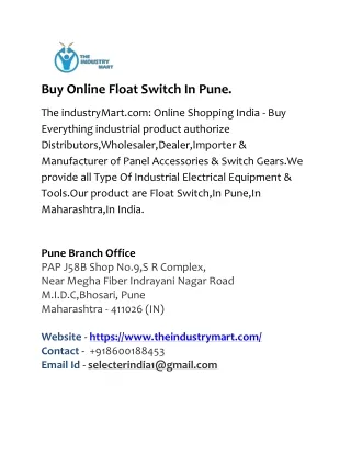 buy online float switch in pune