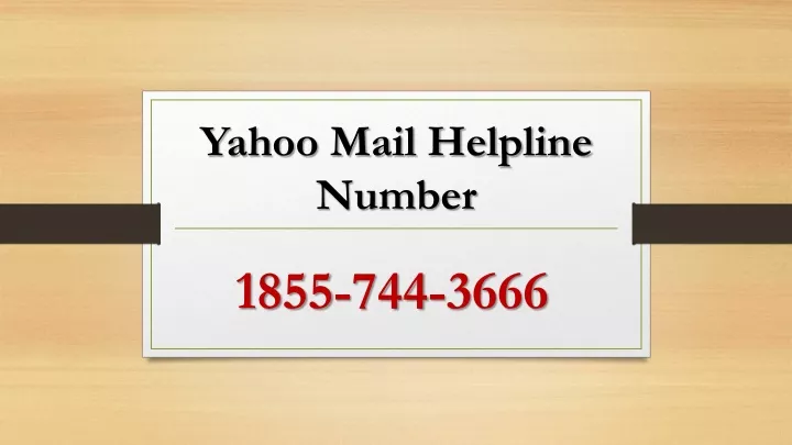 yahoo mail helpline number
