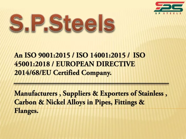 s p steels