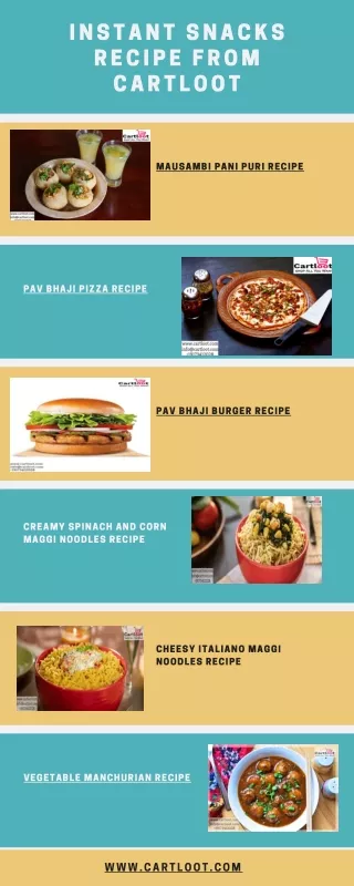instant snacks recipe from cartloot