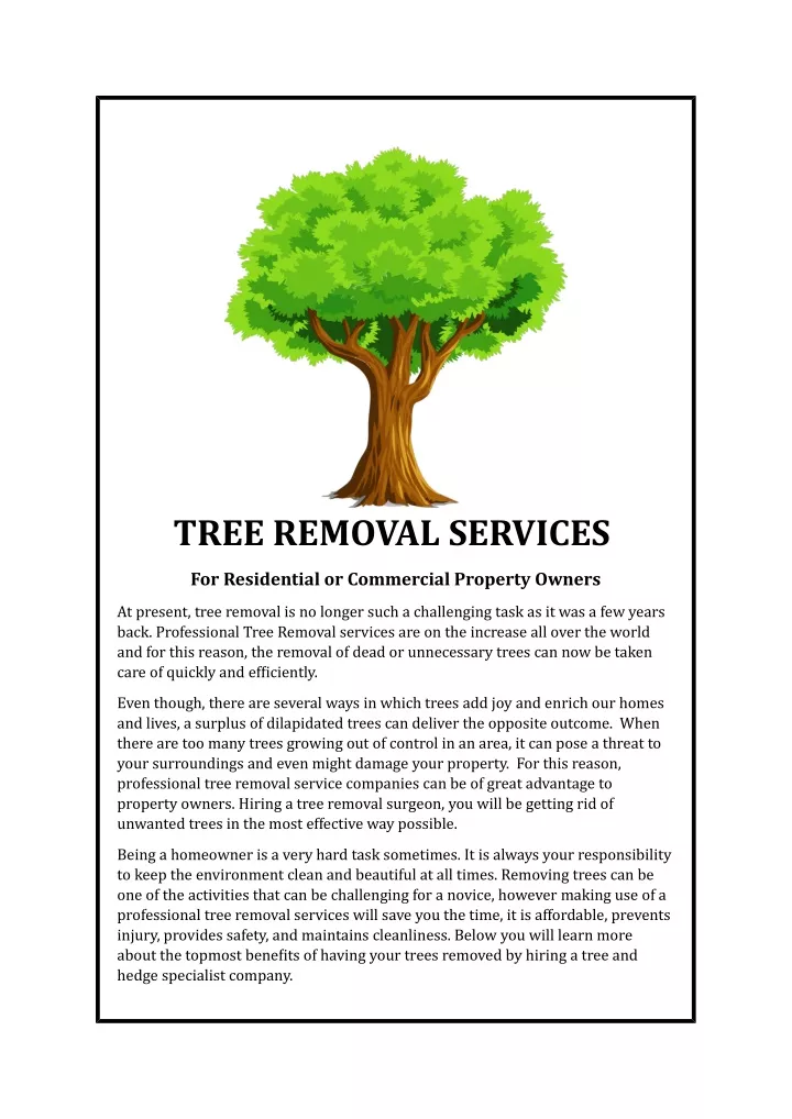 tree removal services