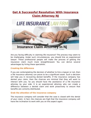 get a successful resolution with insurance claim