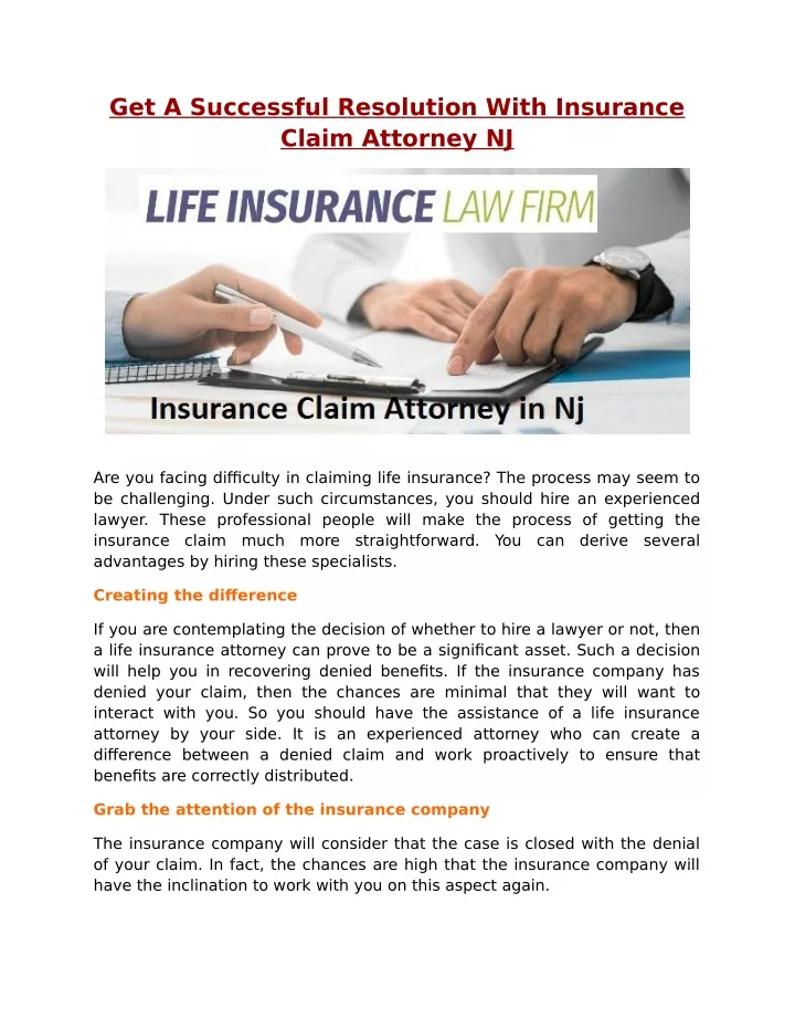 get a successful resolution with insurance claim