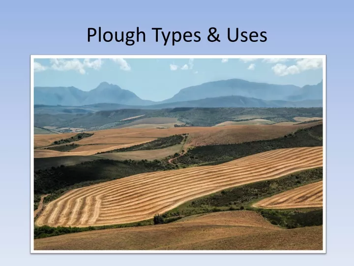 plough types uses