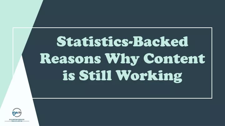 statistics backed reasons why content is still