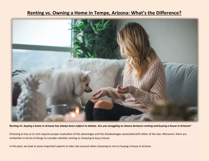 renting vs owning a home in tempe arizona what