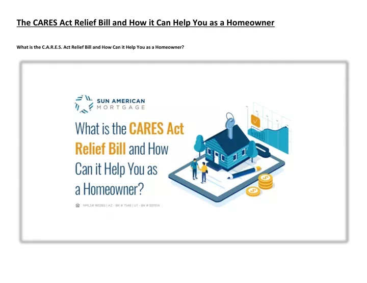 the cares act relief bill and how it can help