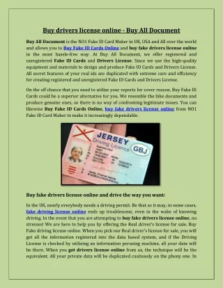 Buy drivers license online - Buy All Document