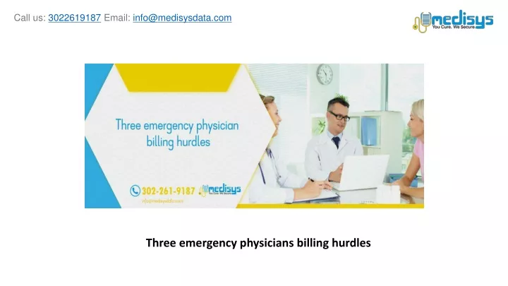 three emergency physicians billing hurdles