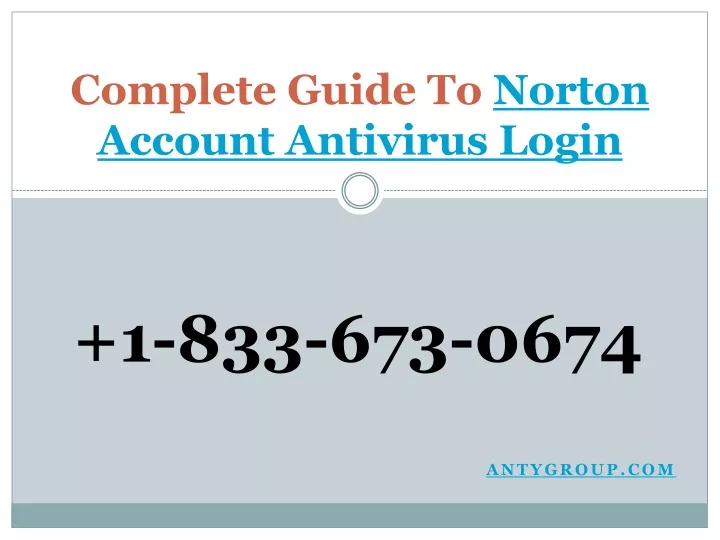 complete guide to norton account antivirus login