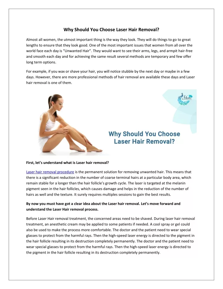 why should you choose laser hair removal