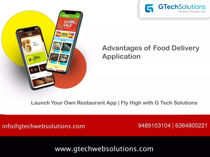 advantages of food delivery application