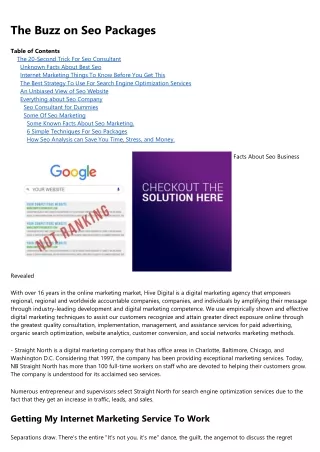 the buzz on seo packages