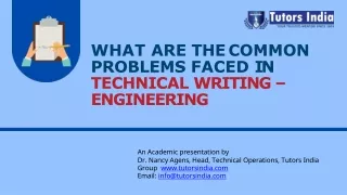 what are the common problems faced in technical