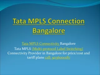 tata mpls connection bangalore