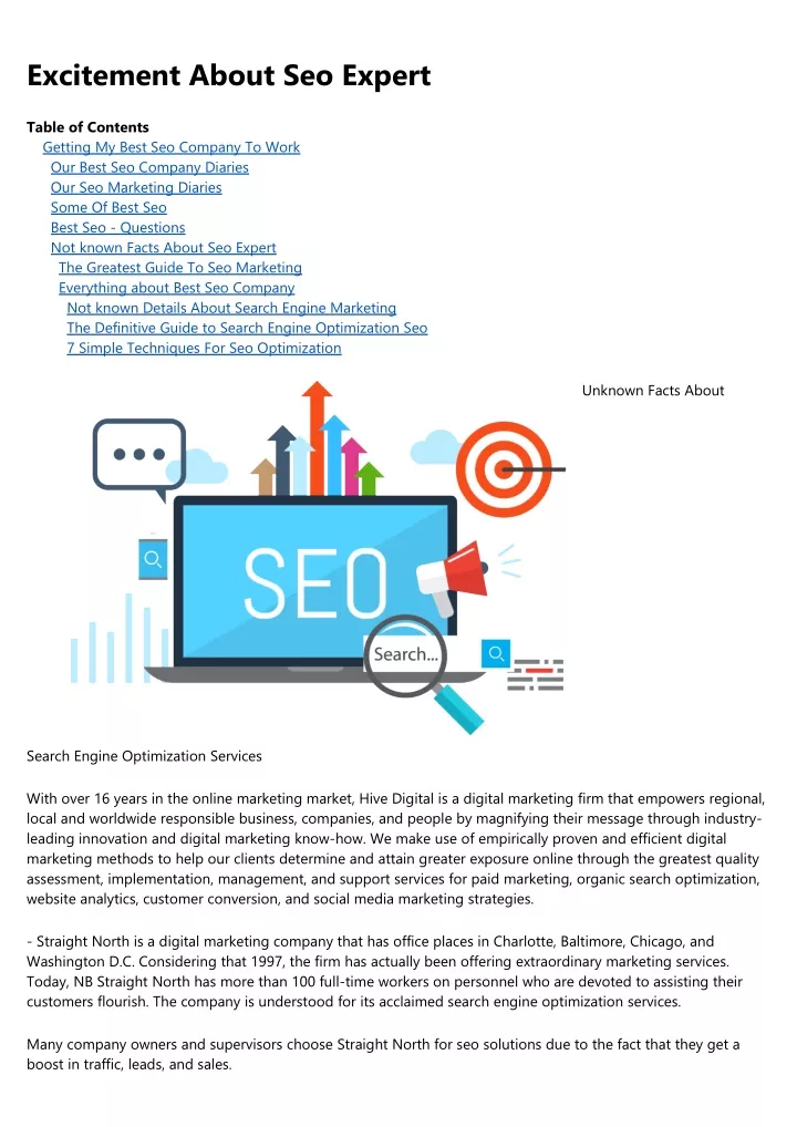 excitement about seo expert
