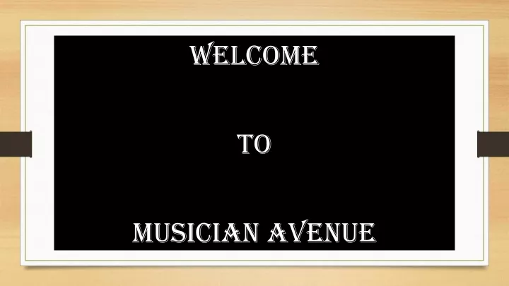 welcome to musician avenue