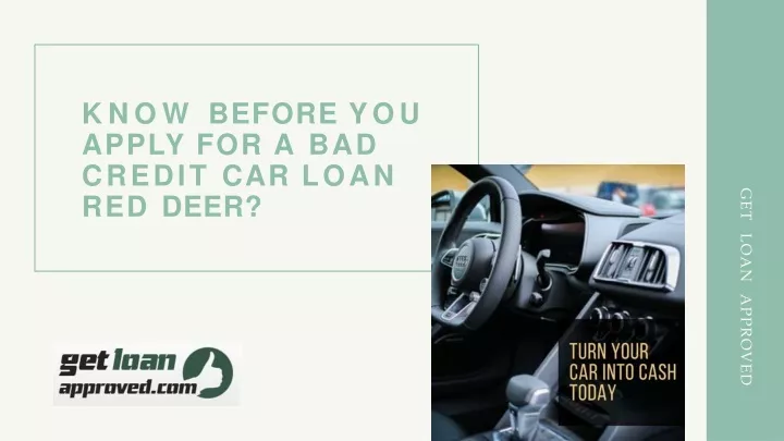 know before you apply for a bad credit car loan