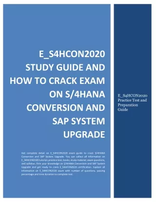 e s4hcon2020 study guide and how to crack exam