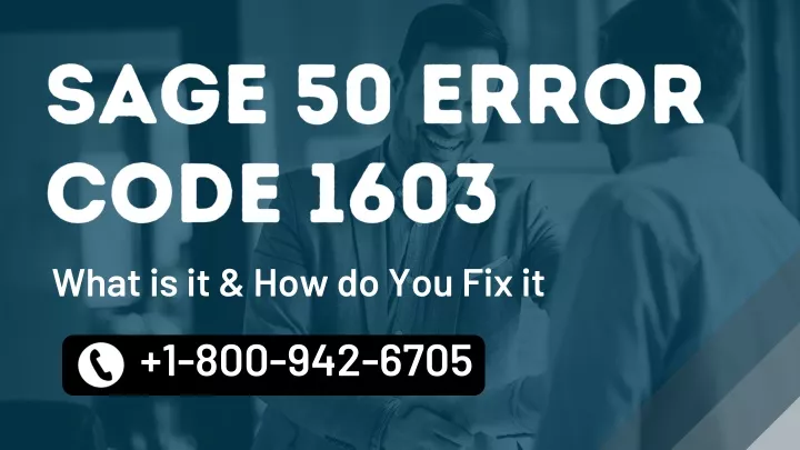 sage 50 error code 1603