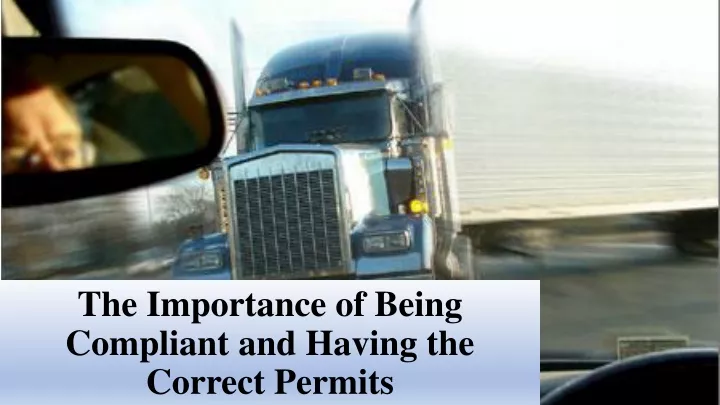 the importance of being compliant and having the correct permits
