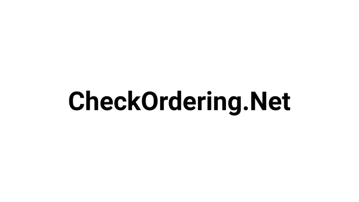 checkordering net