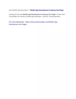 hire mobile app developer mobile app development