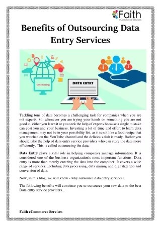 benefits of outsourcing data entry services
