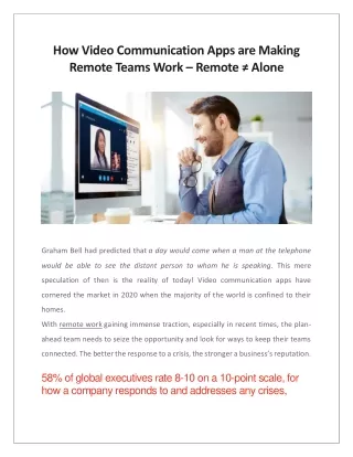 how video communication apps are making remote