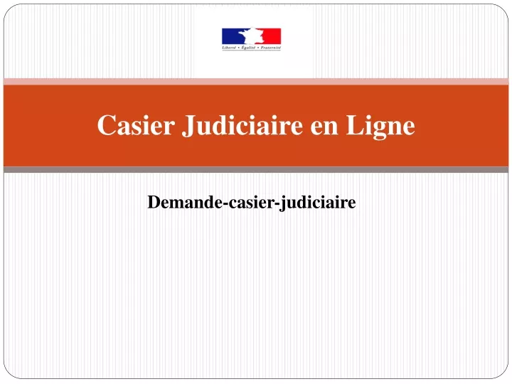 casier judiciaire en ligne