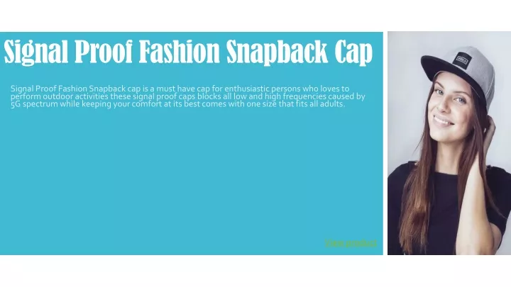 signal proof fashion snapback cap