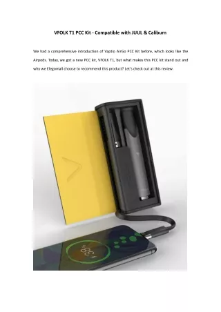 vfolk t1 pcc kit compatible with juul caliburn