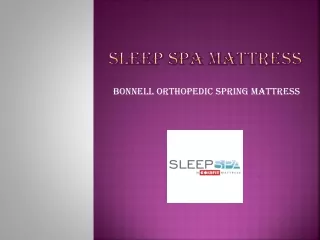 Bonnell Spring Orthopedic Mattress – Sleep Spa