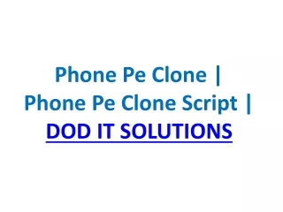 phone pe clone phone pe clone script dod it solutions
