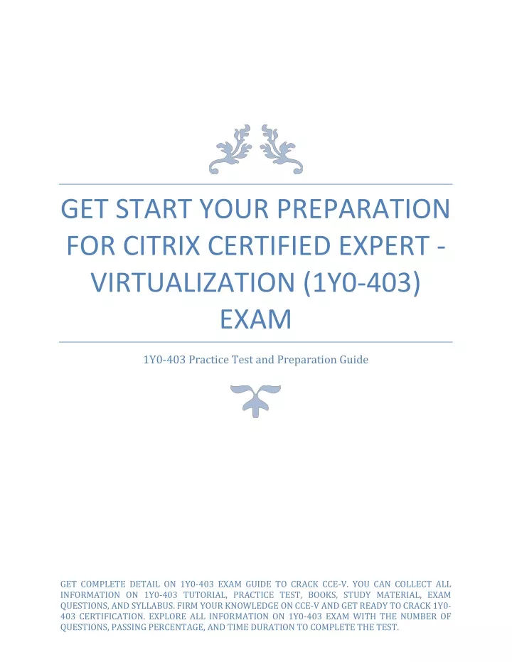 get start your preparation for citrix certified