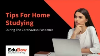 EduBow - Tips For Home Studying During The Coronavirus Pandemic