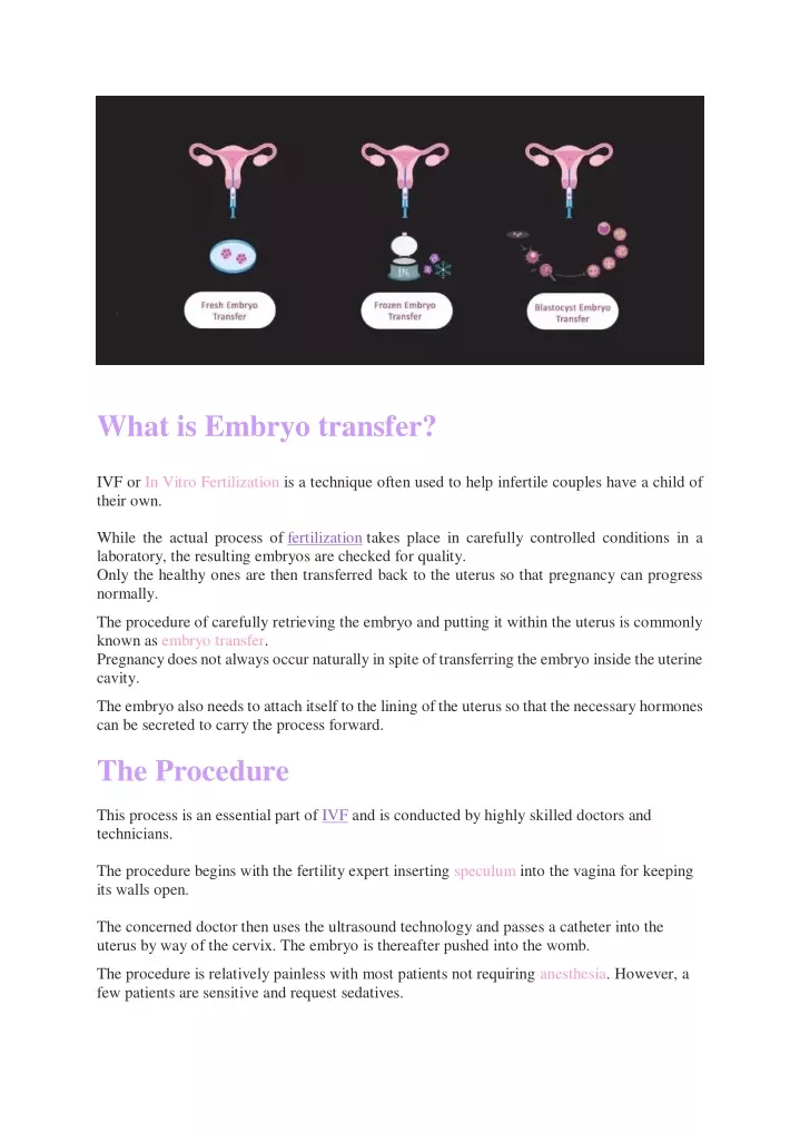 what is embryo transfer
