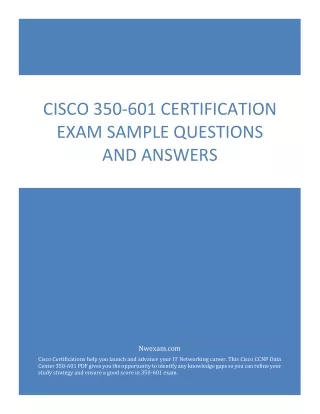 cisco 350 601 certification exam sample questions