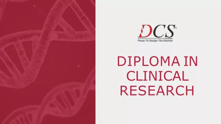 diploma in clinical research