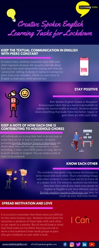 creative spoken english learning tasks
